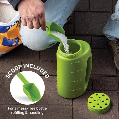 2L Handheld Seed Fertilizer Salt Spreader Adjustable Hole Size Watering Can Seeding Tool Garden Accessories Portable Fertilizer