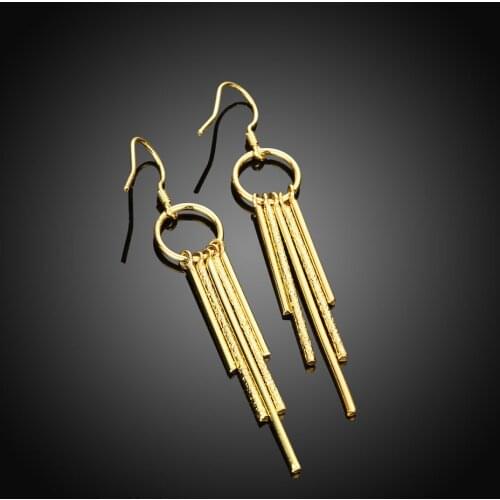 Wholesale Gold color women wedding hook Earring Jewelry charms girl gift Cute Fashion Christmas gift Couple gift AE070