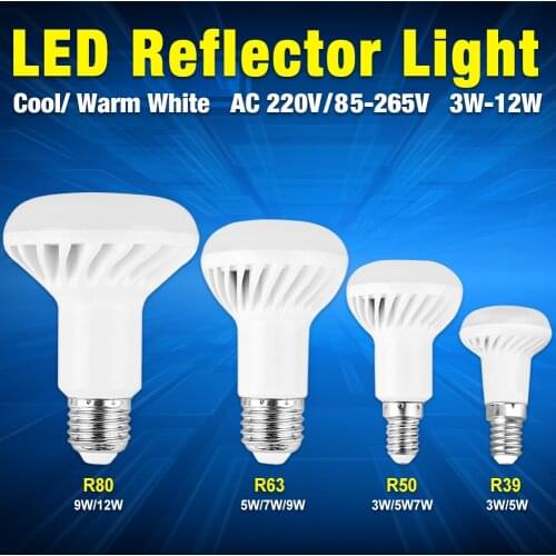 TSLEEN E14 E27 LED Bulb Lamp SMD 5730 R39 R50 R63 R80 3W 5W 7W 9W 12W LED Spot light AC 85-265V Warm Cool white Led Spotlight