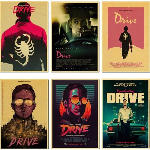 Drive ryan gosling Movie Poster Vintage Kraft Paper Printed Wall Posters Art Home Room Painting Wall Decoration Picture/Stickers