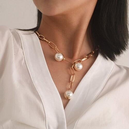 Vintage Punk Gold Neck Chains Necklace for Women Statement Hip Hop Choker Adjustable Chain Necklaces Fashion Jewelry Collar