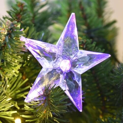 1pcs LED Artificial White Christmas Snowflakes Star Adornment For Party Home Festival Decoration Christmas Xams Accessories