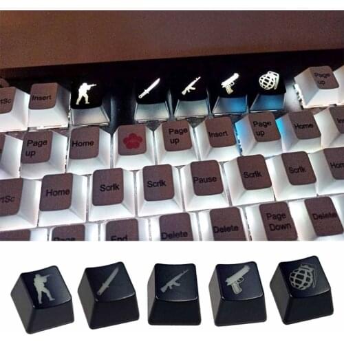 1PC Creative CSGO Key Button for Gaming Mechanical Keyboard DIY ABS Backlit Keycap OEM Profile R4 Personality Height Key Cap
