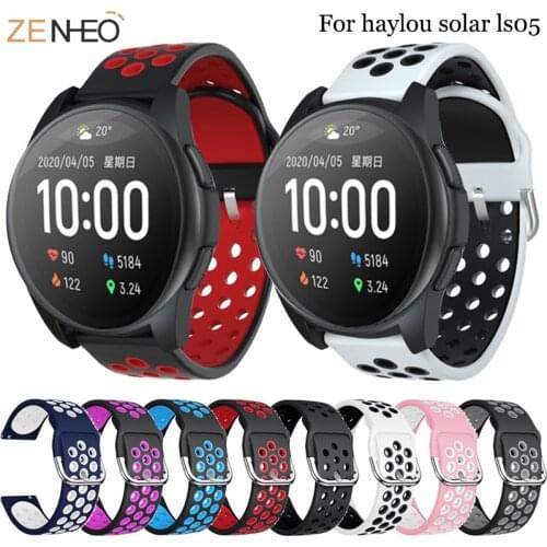 22mm WatchBand For Xiaomi Haylou solar Ls05 Smart Watch Soft Silicone Replacement straps Correa Bracelet Accessories New