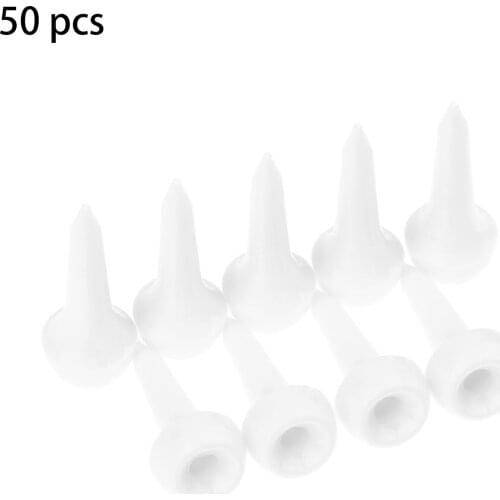 50Pcs White Plastic Golf Tees (1 3/8 Inch) Rubber Cushion Top Golf Tee Golf Accessories for Golfer Traning Practice 35mm