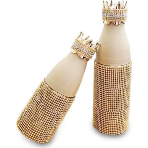 Diamond crown vacuum flask 304 stainless steel kawaii water bottle Vacuum Flasks & Thermoses cute water bottle