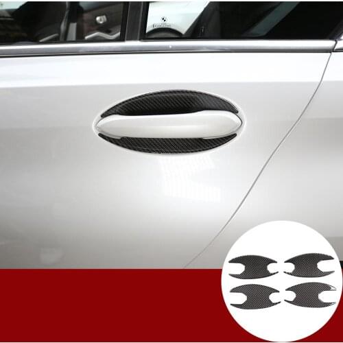 Car Exterior Accessories For BMW 3 Series G20 G28 2019-2020 Real Carbon Fiber 3D Sticker Door Bowl Cover Trim Auto Sticker