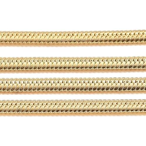 10m/roll Handmade Vacuum Plating 304 Stainless Steel Herringbone Chains Soldered Chain Golden For Jewelry Making Accessories