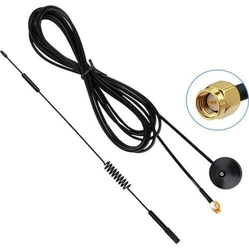 Cheap 2pcs/Lot 2G/3G/4G LTE High Gain 10dBi External Omni Wireless SMA Female Male Inner Suction Cup RG174 Sucker Antenna