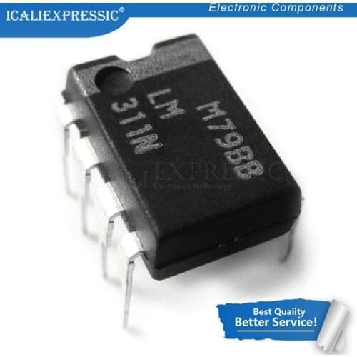 10PCS LM311P DIP8 LM311 DIP 311P DIP-8 DIFFERENTIAL COMPARATORS WITH STROBES new and original IC