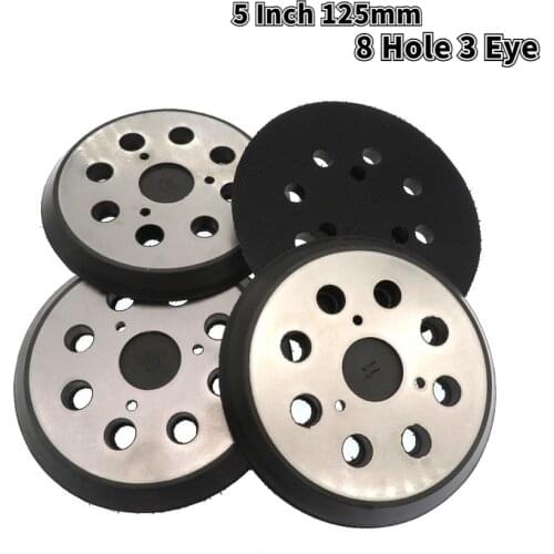 1PCS 5 Inch 125mm Electric Polishing Machine 8 Hole 3 Eye Polishing Disk Self-adhesive Sandpaper Woodworking Tools