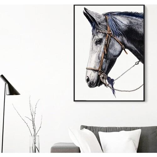 Picture with Horses Decoration for Home Canvas Wall Art Modern Animal Posters and Prints for Living Room Frameless Painting