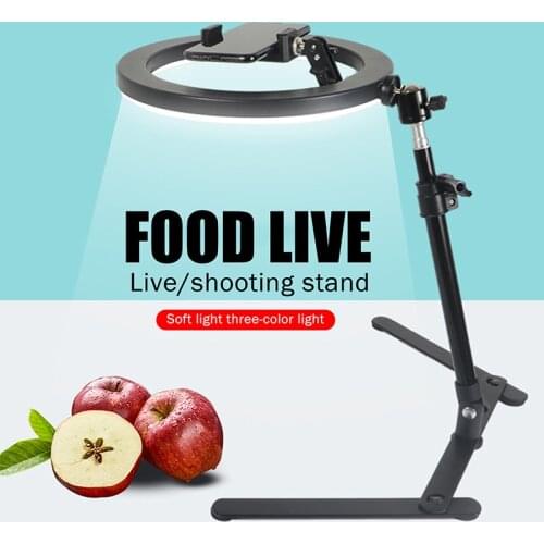 26CM Photography Lighting Phone Ringlight Tripod Stand Photo Led Selfie Bluetooth Fill Ring Light Lamp Video Youtube Live COOK