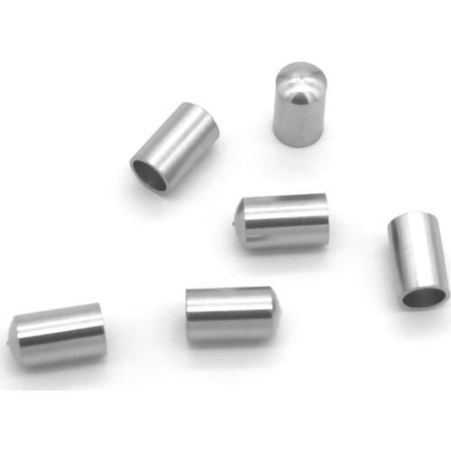 30pcs/lot Stainless Steel Cord End Caps Fit 2/3/4/5mm Leather Rope DIY Jewelry Making Accessories Thread Fastener Crimp Finding