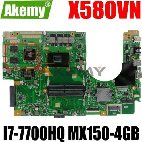 AKEMY X580VN Laptop motherboard for ASUS X580VN X580VD X580V original mainboard I7-7700HQ MX150-4GB