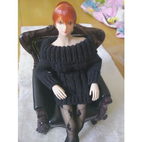 1:6 Scale black sweater Model For 12" Female body