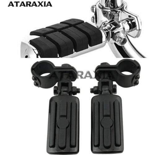Motorcycle Pegs Highway Footpegs Engine Crash Bar Clamp Mount bike Footrests Pedal Foot Pegs Custom for Harley XL 883 1200