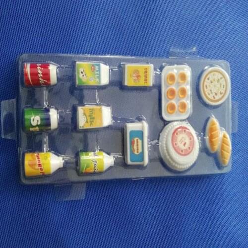 Lots 12 Miniature Plastic Food Tableware Kitchen Dollhouse Pretend Play Toys