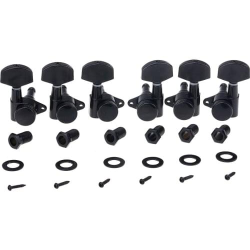 Musiclily Pro 3R3L Guitar Locking Tuners Tuning Pegs Keys Machine Heads Set for Epiphone Les Paul Style, Black