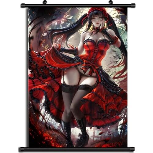 DATE A LIVE Tokisaki Kurumi Anime Wall Scroll Poster Home Decor Cosplay Uncensored