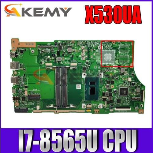 X530UA notebook mainboard For ASUS VivoBook S15 S530U S530UA X530U X530UA X530UN laptop motherboard W/ I7-8565U CPU test 100% ok