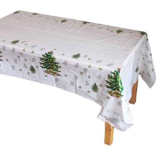 Disposable Plastic Table Clothes Table Cover Tablecloth Christmas Tree For Crhistmas Party Home Decoration 180*108cm