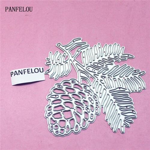 PANFELOU Easter Leaf pine cones Scrapbooking DIY album cards paper die metal craft stencils punch cuts dies cutting