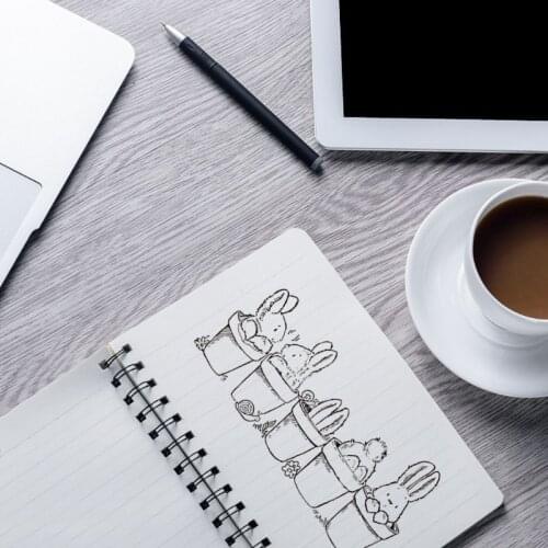 Easter Bunny Potted Plant Silicone Clear Seal Stamp DIY Scrapbooking Embossing L5YE