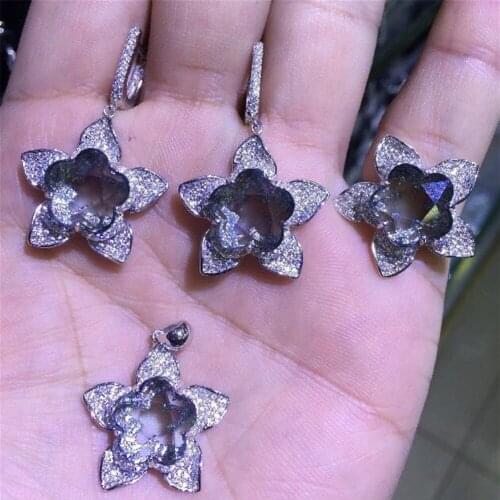 Cp58 Luxury Designer Fashion 925 Sterling Silver shinning European style Jewelry leaves shaped pb