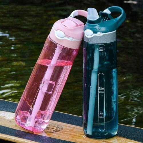 750ML Tritan Plastic Cup Sports Bottle BPA Free Fitness Plastic Drinkware Portable Water Bottle Outdoor Water Drinking Bottle