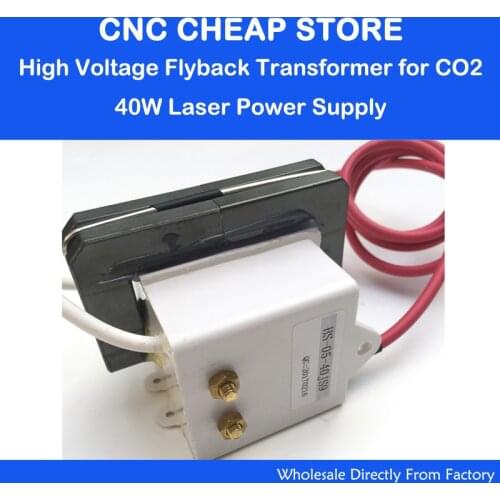 High Voltage Flyback Transformer 40W for CO2 Laser Tube Power Supply MYJG-40 K40 3020 3040 Laser Engraving Cutting Machine