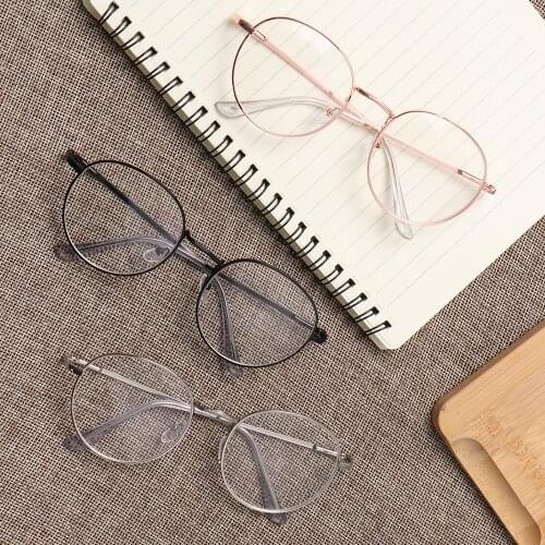 Vintage Round Myopia Glasses for Women Men Ultra Light Classic Metal Frame Short Sight Glasses Vision Care -1.00~-4.0 Diopter