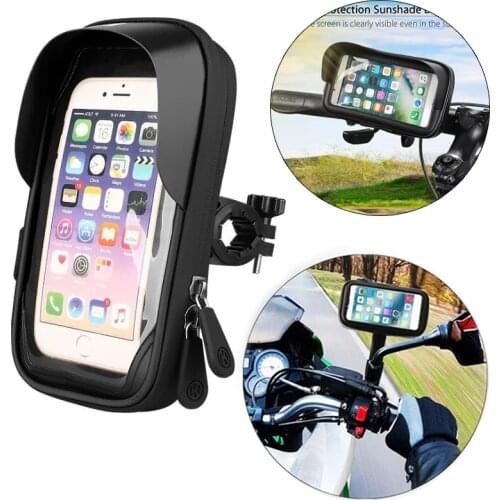 Waterproof Bicycle Motorcycle Phone Bag Universal Bike Head Tube Bag Touch Screen Cycling Handlebar Pouch Case for 4.5-6.4inch