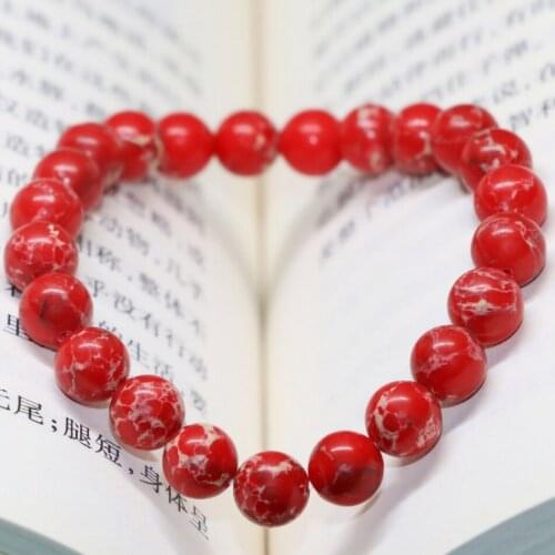 HUANHUAN Jewelry 13 style natural stone bead strand bracelet for women 6mm 8mm round beads pendant charms bangle 7.5inch B1933