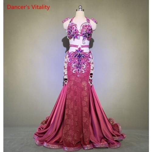 Belly Dance Female Adult High-end custom Bra Or Long Skirt Performance Clothing Profession Competition Sexy Big Swing Skirts