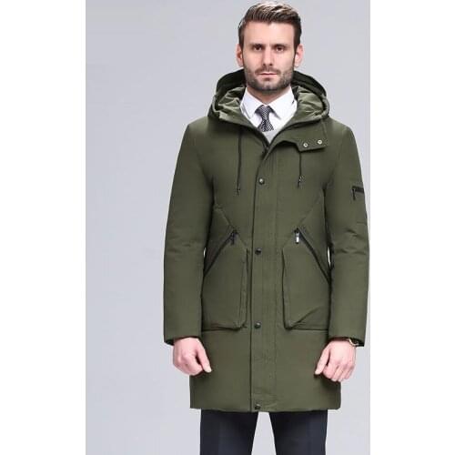 Winter Russian Mens Down Jackets White Duck Down Thicken Warm Jackets Hoodies Parkas Male Business Outerwear DAD Gift Coats