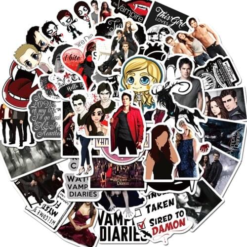 10/30/50pcs/pack The Vampire Diaries TV Show Stickers For Furniture Wall Desk DIY Chair Toy Trunk Decal TV Guitar Motorcycle Etc