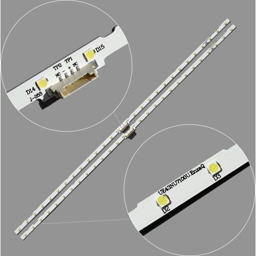 2 pcs LED Backlight strip 28 lamp for Samsung 43"TV UE43NU7100U AOT_43_NU7100F_2X28_3030C BN44-00947A