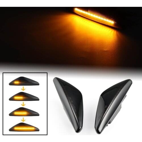 2pcs Amber LED Dynamic Side Marker Lamp Sequential Blinker Turn Signal Light For BMW X3 F25 X5 E70 X6 E71 SB20 Car Styling