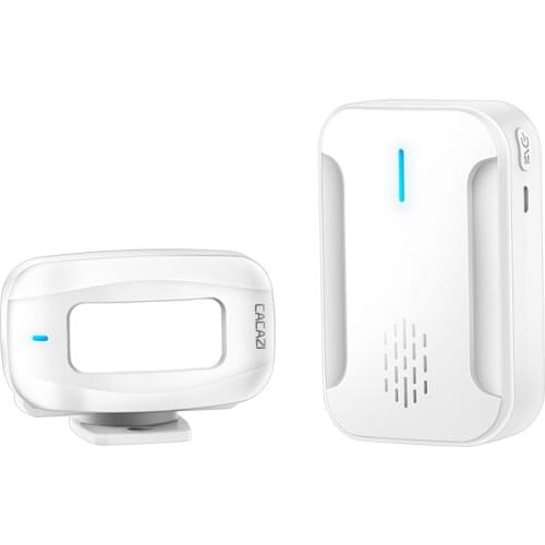 CACAZI Wireless Welcome Alarm Doorbell Shop Motion Sensor IR Infrared Detector Induction Home Door Bell Chime 6 Languages 110dB