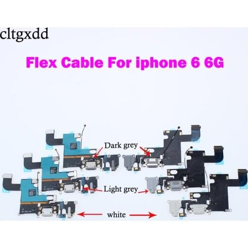 Cltgxdd Charger Charging Port Dock USB Connector Data Flex Cable For iphone 6 6G Ribbon Replacement Parts