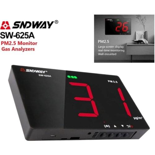 SW-625A Air Sensor Warning Detector PM2.5 Monitor Home Security LCD Display Carbon Monoxide Poisoning Alarm Gas Monitor Analyze