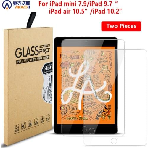 Tempered Glass for Ipad 9.7 Air 1 2 Screen Protector for Ipad Mini 5 4 7.9 Protective Film for Ipad 10.5 Air 3 Ipad 10.2 2019