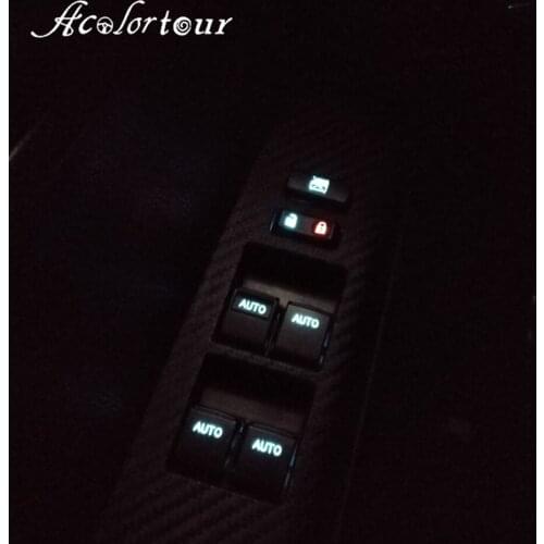 For Toyota Yaris Highlander Ice Blue LED Auto Window Elevator Switch Car Power Window Closer Master Control Button Accessories