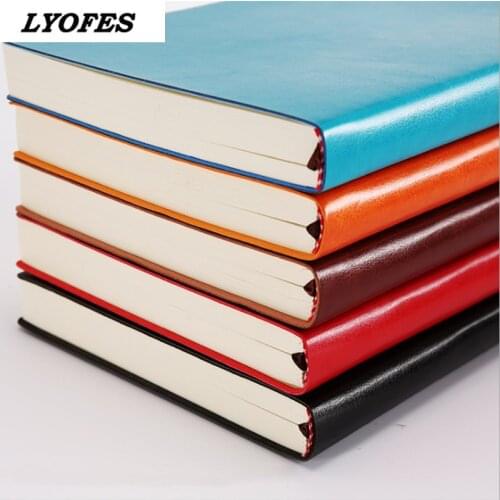 Diary Notebooks Journals Soft Business Leather A6 A5 B5 PU Travelers Thicken School Office Meeting Record Notepad Handbook