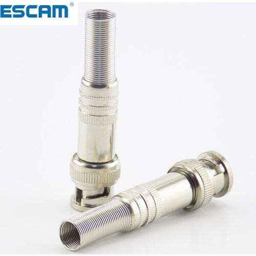 ESCAM BNC Connector Jack Coaxial RG59 Twist Spring Adapter Twist-on BNC Male Camera CCTV Accessories Surveillance Kit System