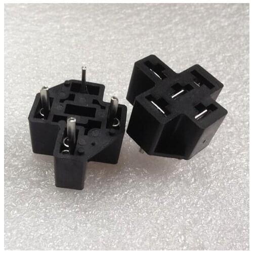 HFV4 pin type PCB automotive relay sockets , JD1912 JD1914 type 40A socket