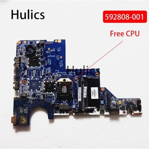 Hulics Original 592808-001 DA0AX2MB6E1 DA0AX2MB6E0 Laptop Motherboard Mainboard for HP Compaq CQ42 CQ62 main board free CPU