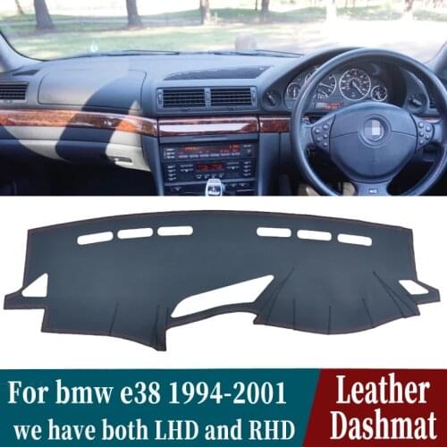 PU Leather Dashmat Dashboard Cover Pad Dash Mat Carpet Car-Styling accessories For BMW 7 Series (E38) 730iL 740I 750iL 1994-2001