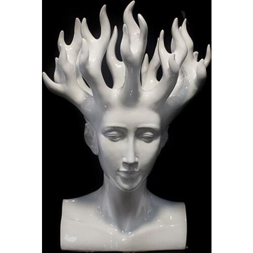 Creative Human Head Flower Vase Movie Figure Home Decor Art Designer Flower Arrangement Table Vase